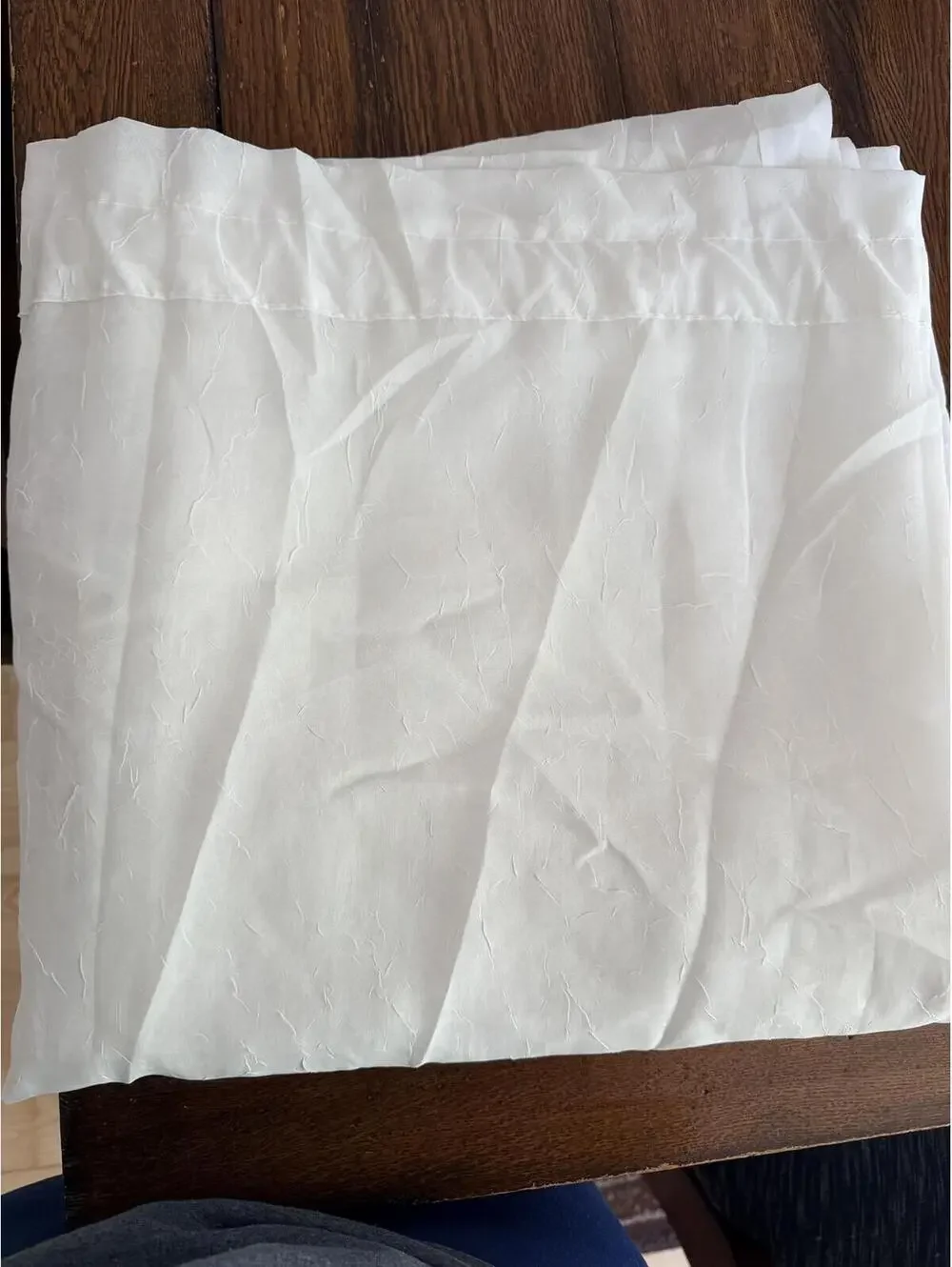 Home Classics Cream colored crushed voile curtains 51x63